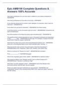 Epic AMB100 Complete Questions & Answers 100&percnt; Accurate
