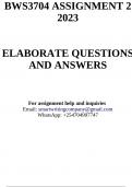 BSW3704 Assignment 2 2023