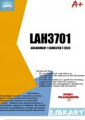 LAH3701 Assignment 1 (ANSWERS) 2023 (652263) - DUE 8 August 2023