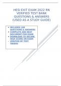 HESI STUDY GUIDE TEST BANK 700 QUESTIONS 2022 EXIT EXAM.