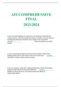 ATI COMPREHENSIVE FINAL 2023/2024