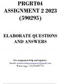 PRGRT04 Assignment 2 2023 &lpar;590295&rpar; - DUE 14&sol;8&sol;2023