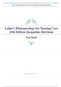 Lehne’s Pharmacology for Nursing Care 11th Edition Jacqueline Burchum.