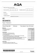 7131-2-AQA BUSINESS-AS-QUESTION PAPER26May23-PM-AS BUSINESS Paper 2 