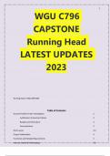 WGU C796 CAPSTONE Running Head LATEST UPDATES 2023