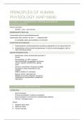 College aantekeningen/ samenvatting - HAP10306 Principles of Human Phsyiology