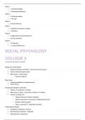 Samenvatting - MCB10806 Social Psychology