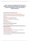 BIOD 171 ESSENTIAL MICROBIOLOGY FINAL EXAM 183 PRACTICE QUESTIONS AND ANSWERS 2022-2024