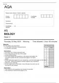 AQA AS BIOLOGY Paper 1 and 2 MAY 2023 QUESTION PAPERS