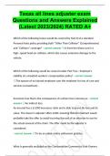 Texas all lines adjuster exam Questions and Answers Explained &lpar;Latest 2023&sol;2024&rpar; RATED A&plus;