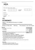 AQA AS ECONOMICS Paper 2 MAY 2023 QUESTION PAPER&colon; The National Economy in a Global Context