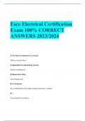 Esco Electrical Certification  Exam 100% CORRECT  ANSWERS 2023/2024