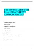Esco Electrical Certification  Exam 100&percnt; CORRECT  ANSWERS 2023&sol;2024