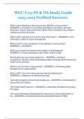 WGU C213 PA & OA Study Guide 2023-2024 Verified Answers&period;
