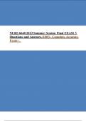 NURS 6640 2023 Summer Session Final EXAM 3 Questions and Answers.(100% Complete Accurate Exam) . 