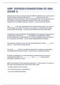 UWF&colon; EDF6225-FOUNDATIONS OF ABA &lpar;EXAM 1&rpar;&vert;UPDATED&VERIFIED&vert;100&percnt; SOLVED&vert;GUARANTEED SUCCESS