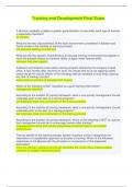 Training and Development Final Exam &lpar;Answered&rpar;