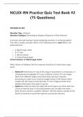 NCLEX-RN Practice Quiz Test Bank &num;2 &lpar;75 Questions&rpar;