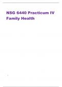 NSG 6440 Practicum IV  Family Health