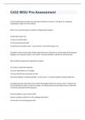 C432 WGU Pre-Assessment 2023 with 100&percnt; correct answers