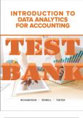 TEST BANK for Introduction to Data Analytics for Accounting 1st Edition by Richardson&comma; Terrell and Ryan Teeter &vert; Complete 11 Chapters