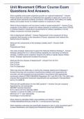 Unit Movement Officer Course Exam Questions And Answers&period;