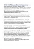 WGU D027 Course Material Questions & Answers&lpar;VERIFIED 100&percnt; &rpar;LATEST UPDATED VERSION  2023 