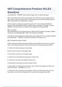 VATI Comprehensive Predictor NCLEX Questions & Answers &lpar;ANSWER SOLUTIONS VERIFIED 100&percnt;&rpar;LATEST UPDATED VERSION 2023