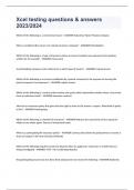 Xcel testing questions & answers 2023&sol;2024