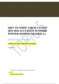 MKT 315 TOPIC 5 QUIZ LATEST  2023-2024 ACCURATE SUMMERWINTER SESSION GRADED A