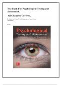 Test Bank for Psychological Testing and Assessment&comma; 10th Edition&comma; Ronald Jay Cohen&comma; W&period; Joel Schneider&comma; Ren&eacute;e Tobin&period;