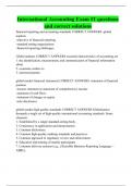 International Accounting Exam &num;1 questions and correct solutions