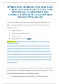 RN HESI EXIT CRITICAL CARE TEST BANK LATEST 2023-2024&sol;CRITICAL CARE HESI  EXIT EXAM 110&plus; QUESTIONS AND  CORRECT ANSWERS WITH RATIONALES  BRAND NEW&excl;&excl;&vert;AGRADE
