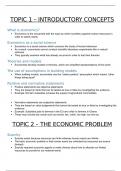International A level Edexcel Economics complete notes for unit 1 - Markets in action 