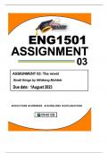 ENG1501ASSIGNMENT3 DUE 1 AUGUST 2023 GUIDE LINES AND ANSWERS TO ESSAY 