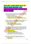 2023 MAY 23ND HESI Exit V2  WITH NGN MIXED 130  QUESTIONS AND ANSWERS  REAL EXAM  &Tab;    