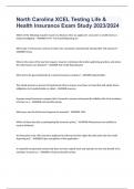 North Carolina XCEL Testing Life & Health Insurance Exam Study 2023&sol;2024