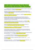 2023 AEA Certification Exam Review Questions with Answers 100&percnt; Verified 