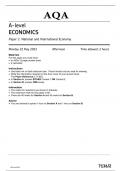 7136-2-AQA ECONOMICS-A-QUESTION PAPER 22May23-A-level ECONOMICS Paper 2 National and International Economy