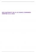HESI MATERNITY OB V1-V2 EXAMS (COMBINED) VERIFIED Q & A 2023