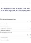 WGU D050 HISTORY OF HEALTHCARE IN AMERICA EXAM LATEST  2023-2024 REAL EXAM QUESTIONS AND CORRECT ANSWERS&vert;AGRADE