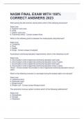 NASM FINAL EXAM WITH 100&percnt; CORRECT ANSWERS 2023