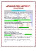 HESI RN EXIT V3 VERSION 3 EXAM WITH 160 QUESTIONS AND ANSWERS UPDATE GRADED A&plus; GUARANTEED 2023