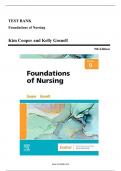 Test Bank For Foundations of Nursing 9th Edition By Kim Cooper&comma; Kelly Gosnell 9780323812030 Chapter 1-41 Unit 1-8  Complete Guide 