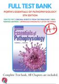 Test Banks For Porth's Essentials of Pathophysiology 5th Edition by Tommie Norris, 9781975107192, Chapter 1-52 Complete Guide 