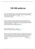 NR 508 midterm 2023&sol;2024