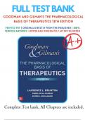 Test Banks For Goodman and Gilman's The Pharmacological Basis of Therapeutics 13th Edition by Laurence Brunton; Bjorn Knollman; Randa Hilal-Dandan, 9781259584732, Chapter 1-71 Complete Guide