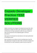 Copado Developer - Practice TEST  VERIFIED  SOLUTIONS