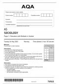 AQA SOCIOLOGY-AS-PAPER 1 2023[7191-1]