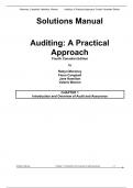 Solutions for Auditing: A Practical Approach, 4th Canadian Edition by Moroney